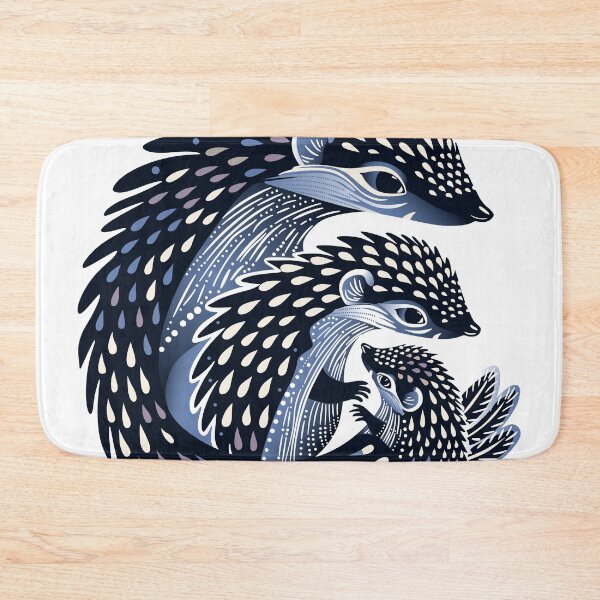 Item preview, Hedgehogs Mama And Child Dots Aboriginal Painting designed and sold by AboriginalAdorn.