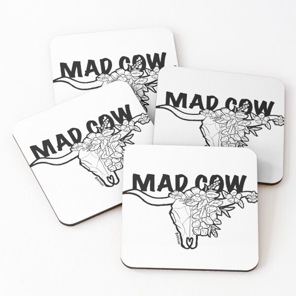 Item preview, Flowering mad cow skull outline designed and sold by Bovinae Art.