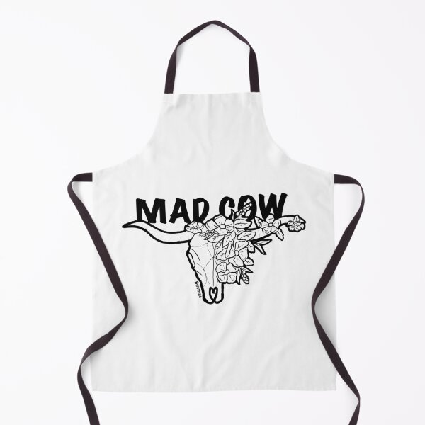 Item preview, Flowering mad cow skull outline designed and sold by Bovinae Art.