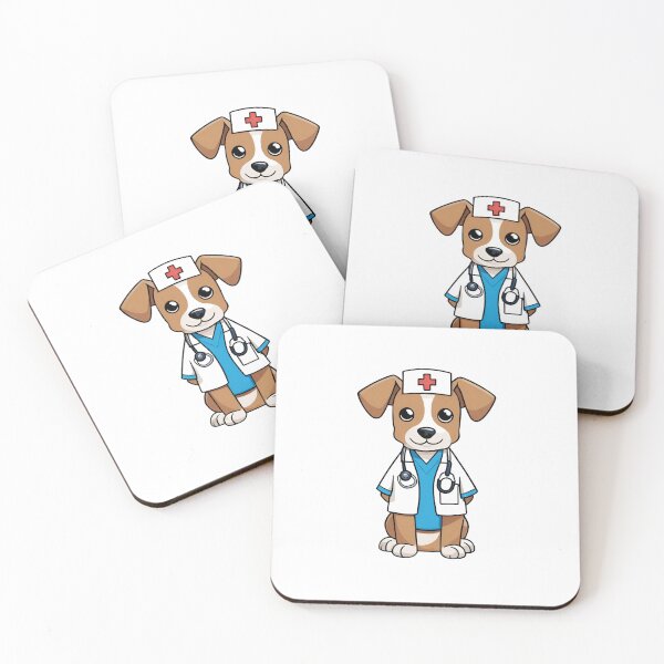 Item preview, Nurse Dog Wearing Medical Doctor Scrubs designed and sold by Majestic Paws.