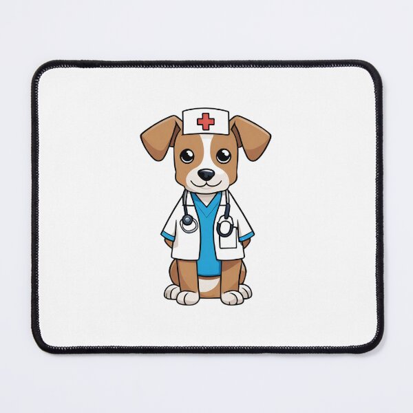 Item preview, Nurse Dog Wearing Medical Doctor Scrubs designed and sold by Majestic Paws.