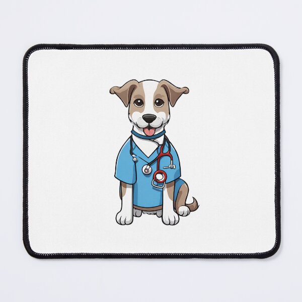 Item preview, Nurse Dog Wearing Medical Doctor Scrubs designed and sold by Majestic Paws.