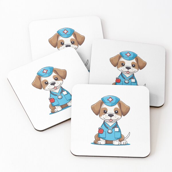 Item preview, Nurse Dog Wearing Medical Doctor Scrubs designed and sold by Majestic Paws.