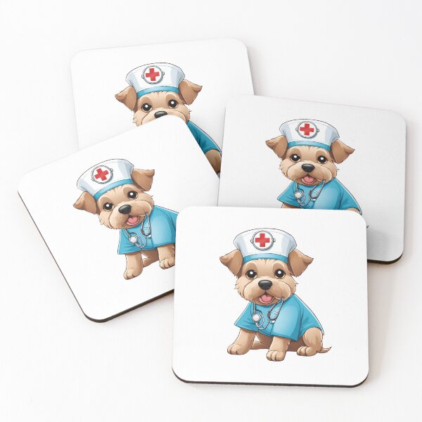 Item preview, Nurse Dog Wearing Medical Doctor Scrubs designed and sold by Majestic Paws.