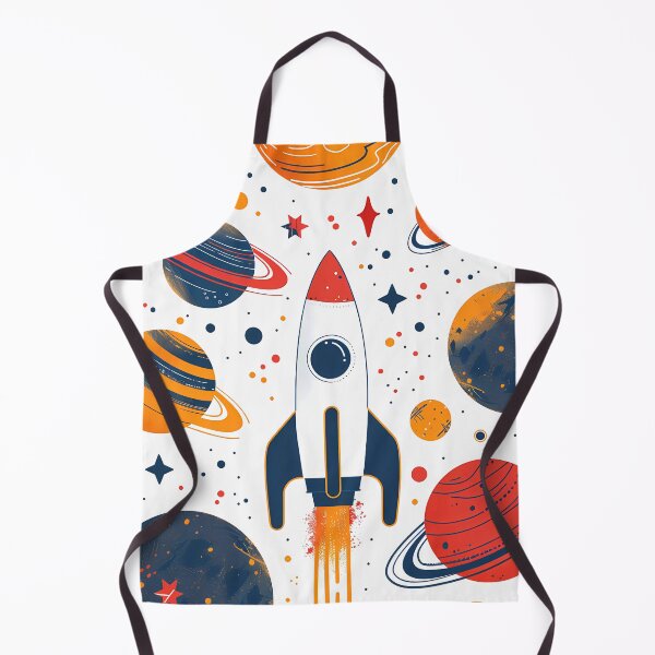 Item preview, Painted space scene with rocket and planets designed and sold by aivisionsart.
