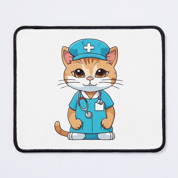 Item preview, Nurse Cat Wearing Medical Doctor Scrubs designed and sold by Majestic Paws.