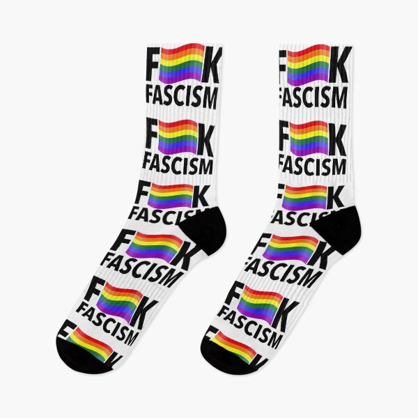 Item preview, F Fascism - Censored with Gay Pride Flag (curved) designed and sold by Thelittlelord.
