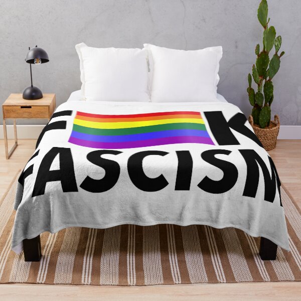 Item preview, F Fascism - Censored with Gay Pride Flag (curved) designed and sold by Thelittlelord.