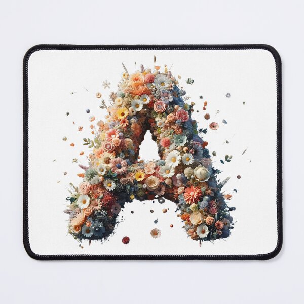 Item preview, letter “A” containing flowers designed and sold by yeekazar.