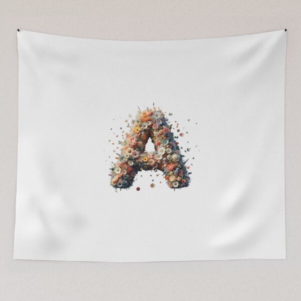 Item preview, letter “A” containing flowers designed and sold by yeekazar.