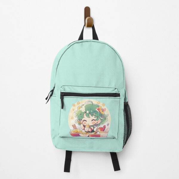 Item preview, Manga green hair girl eating ramen designed and sold by letsvg.