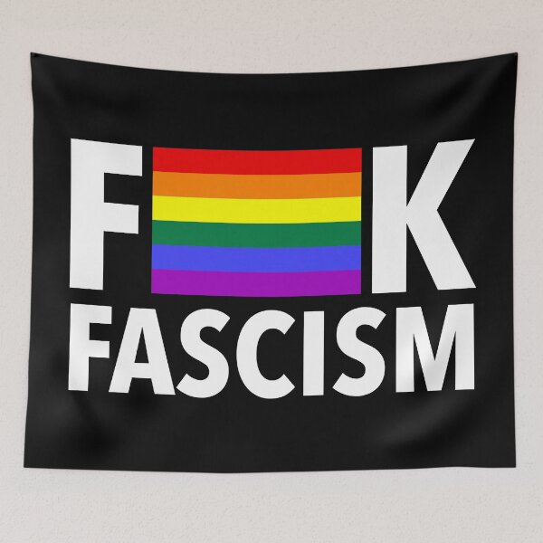 Item preview, F Fascism - Censored with Gay Pride Flag designed and sold by Thelittlelord.