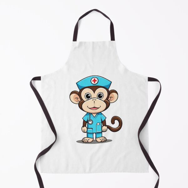 Item preview, Nurse Monkey Wearing Medical Doctor Scrubs designed and sold by Majestic Paws.
