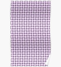 Lavender Purple Basket Weave Pattern Poster