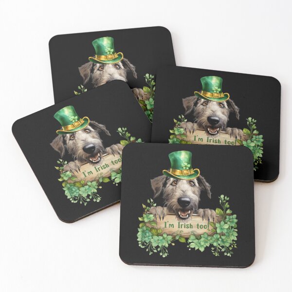 Item preview, St. Patrick's Day Irish Wolfhound Dog Design  designed and sold by LovelyHappyGift.