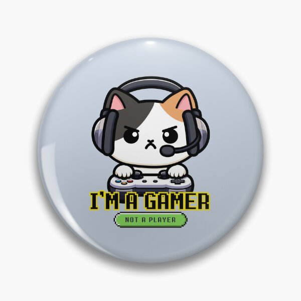 Item preview, I’m a Gamer, Not a Player | Cute Angry Cat Gamer designed and sold by Kimochi-Shop.