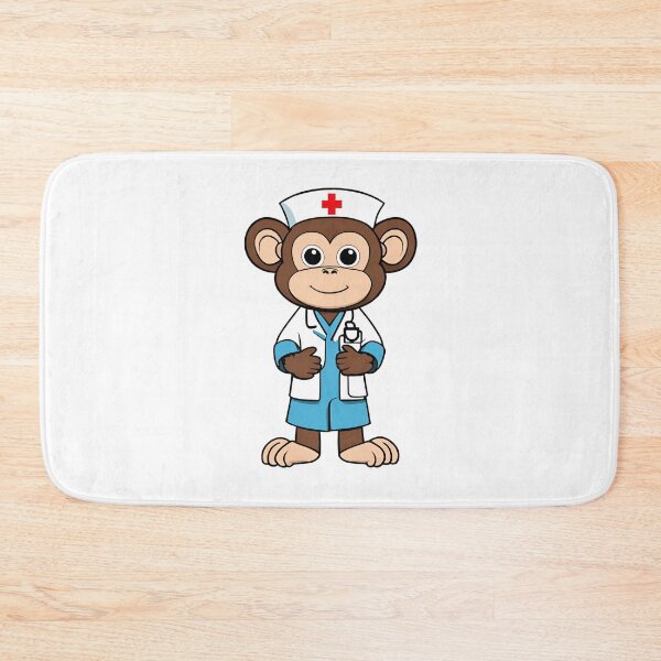 Item preview, Nurse Monkey Wearing Medical Doctor Scrubs designed and sold by Majestic Paws.