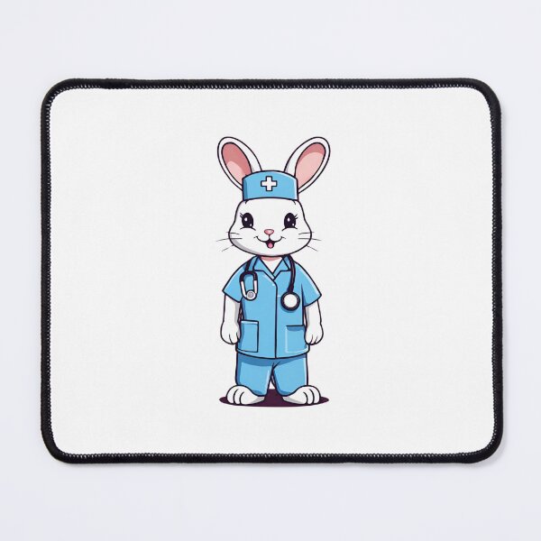 Item preview, Nurse Rabbit Wearing Medical Doctor Scrubs designed and sold by Majestic Paws.