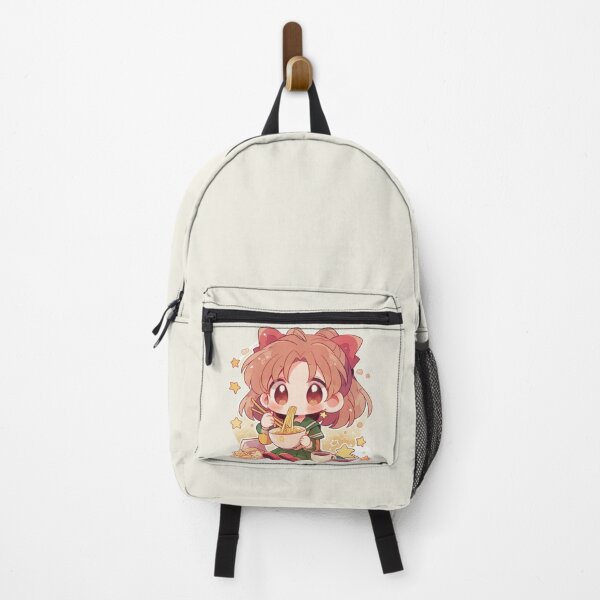 Item preview, Manga brown haired girl eating ramen designed and sold by letsvg.