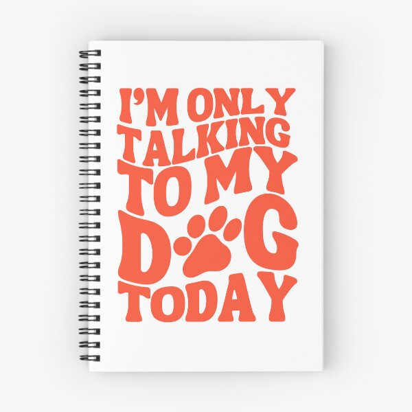Item preview, I'm Only Talking to My Dog Today - Pawsitively Anti-Social Typography - Red designed and sold by Biddakate.