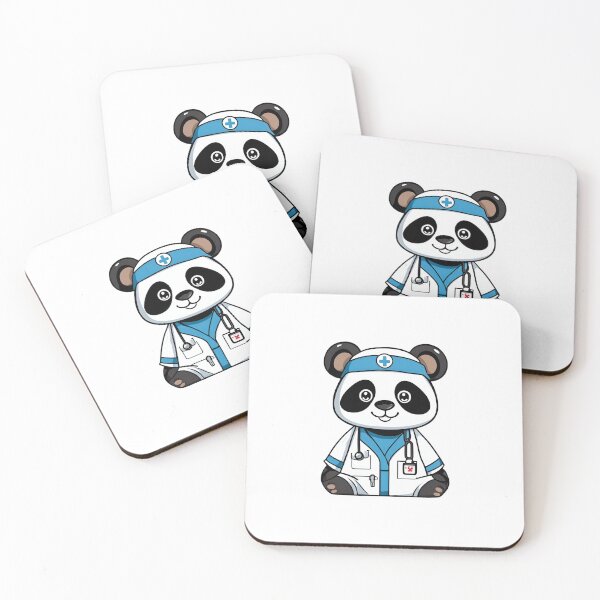 Item preview, Nurse Panda Wearing Medical Doctor Scrubs designed and sold by Majestic Paws.