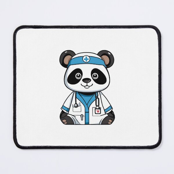 Item preview, Nurse Panda Wearing Medical Doctor Scrubs designed and sold by Majestic Paws.