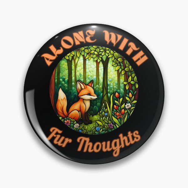 Item preview, Alone with Fur Thoughts. fox watercolor designed and sold by FoxVibes.