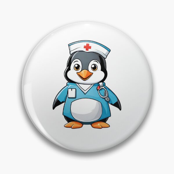 Item preview, Nurse Penguin Wearing Medical Doctor Scrubs designed and sold by Majestic Paws.