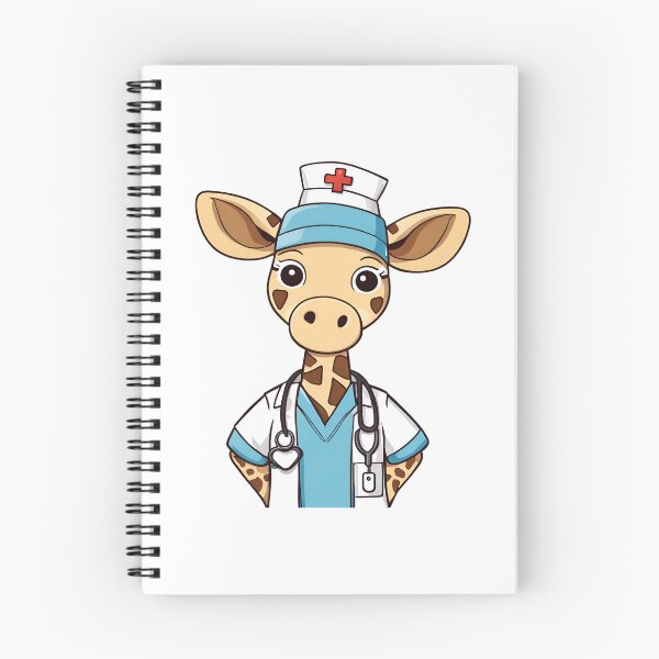 Item preview, Nurse Giraffe Wearing Medical Doctor Scrubs designed and sold by Majestic Paws.