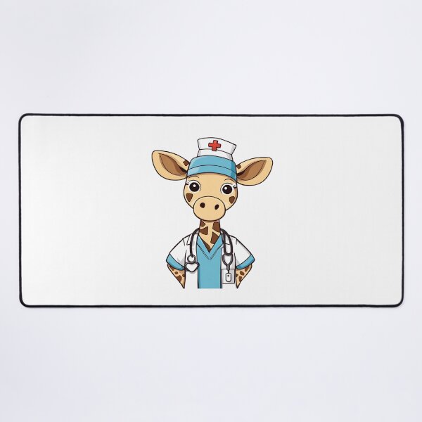 Item preview, Nurse Giraffe Wearing Medical Doctor Scrubs designed and sold by Majestic Paws.