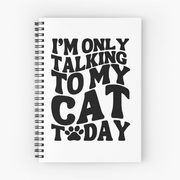 Item preview, I'm Only Talking to My Cat Today - Purrfectly Anti-Social Typography designed and sold by Biddakate.