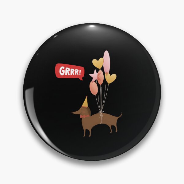 Item preview, Wiener Party Balloon Dog - GRRR! designed and sold by PixelBadBunny.