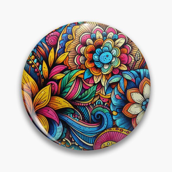 Item preview, Colorful Psychedelic Floral Design designed and sold by HippieFarms11.