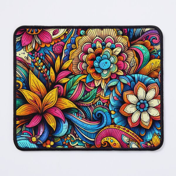 Item preview, Colorful Psychedelic Floral Design designed and sold by HippieFarms11.