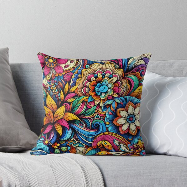 Item preview, Colorful Psychedelic Floral Design designed and sold by HippieFarms11.