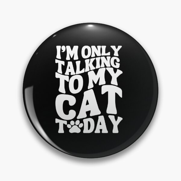 Item preview, I'm Only Talking to My Cat Today - Purrfectly Anti-Social Typography - white designed and sold by Biddakate.