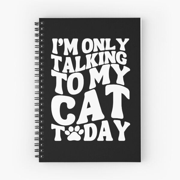 Item preview, I'm Only Talking to My Cat Today - Purrfectly Anti-Social Typography - white designed and sold by Biddakate.
