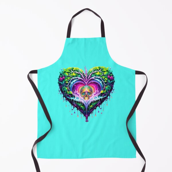 Item preview, Thorny Dripping Nature Heart & Vibrant Chromatic Skull designed and sold by Rogue Wizard.
