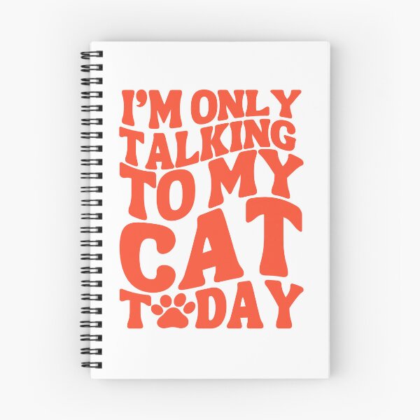 Item preview, I'm Only Talking to My Cat Today - Purrfectly Anti-Social Typography - Red designed and sold by Biddakate.