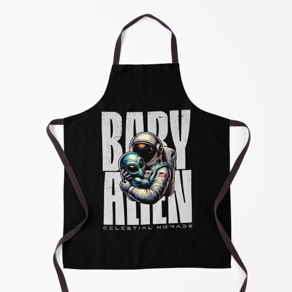 Item preview, Astronaut with Baby Alien, Celestial Nomads, Astronaut Holding Lost Baby Alien designed and sold by DAMOTAmagazine.