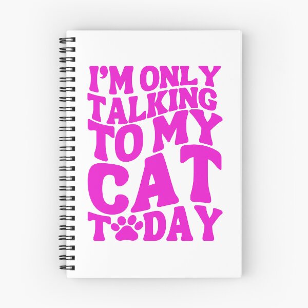 Item preview, I'm Only Talking to My Cat Today - Purrfectly Anti-Social Typography - Pink designed and sold by Biddakate.