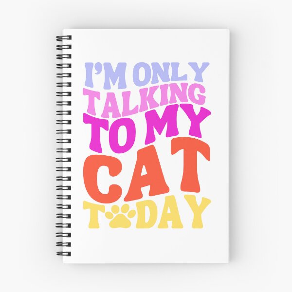 Item preview, I'm Only Talking to My Cat Today - Purrfectly Anti-Social Typography - Rainbow designed and sold by Biddakate.