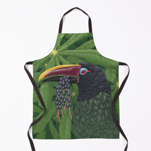 Item preview, Green Aracari with Cecropia Leaves and Oenocarpus palm fruit designed and sold by sdawsonart.