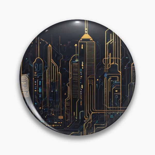 Item preview, Digital Metropolis: Circuit Cityscape designed and sold by ZipperDragon88.