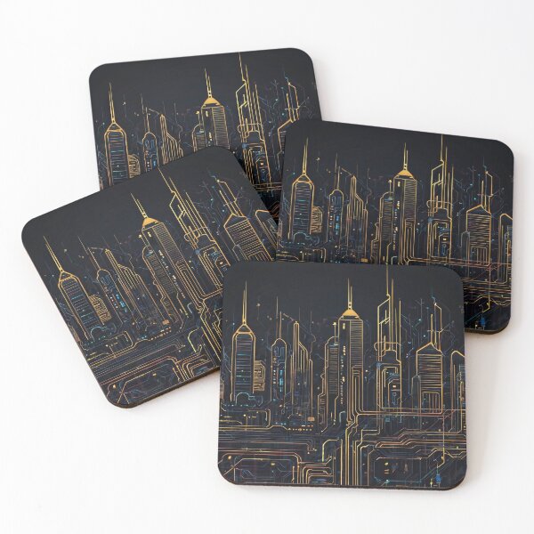 Item preview, Digital Metropolis: Circuit Cityscape designed and sold by ZipperDragon88.