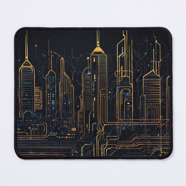 Item preview, Digital Metropolis: Circuit Cityscape designed and sold by ZipperDragon88.