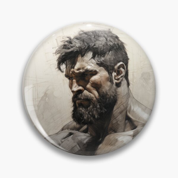Artikelvorschau, Muscle Bear Charcoal Drawing entworfen und verkauft von BeautyofMasc.