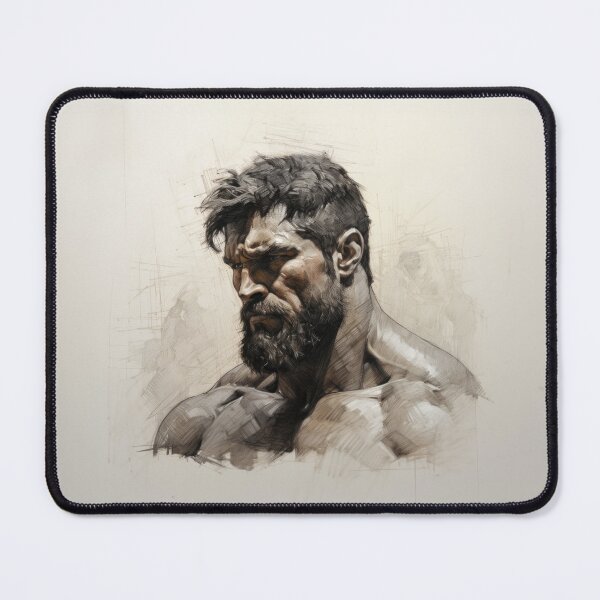 Item preview, Muscle Bear Charcoal Drawing designed and sold by BeautyofMasc.
