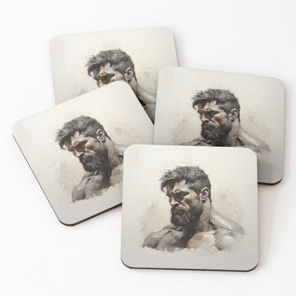 Item preview, Muscle Bear Charcoal Drawing designed and sold by BeautyofMasc.