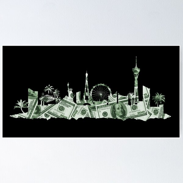 Item preview, Las Vegas Skyline Silhouette Money designed and sold by RickyBarnard.